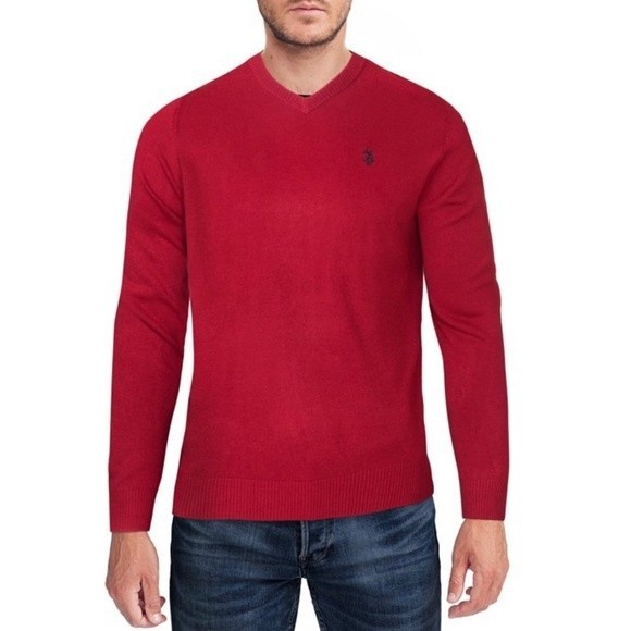 U.S. Polo Assn. Other - U.S. Polo Assn. Red V-Neck Sweater